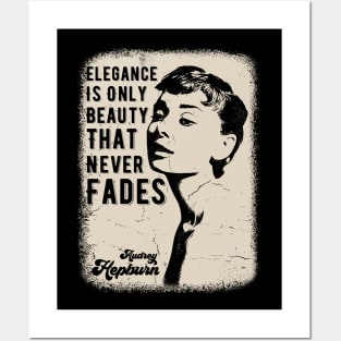 Vintage Distressed Audrey Hepburn Posters and Art